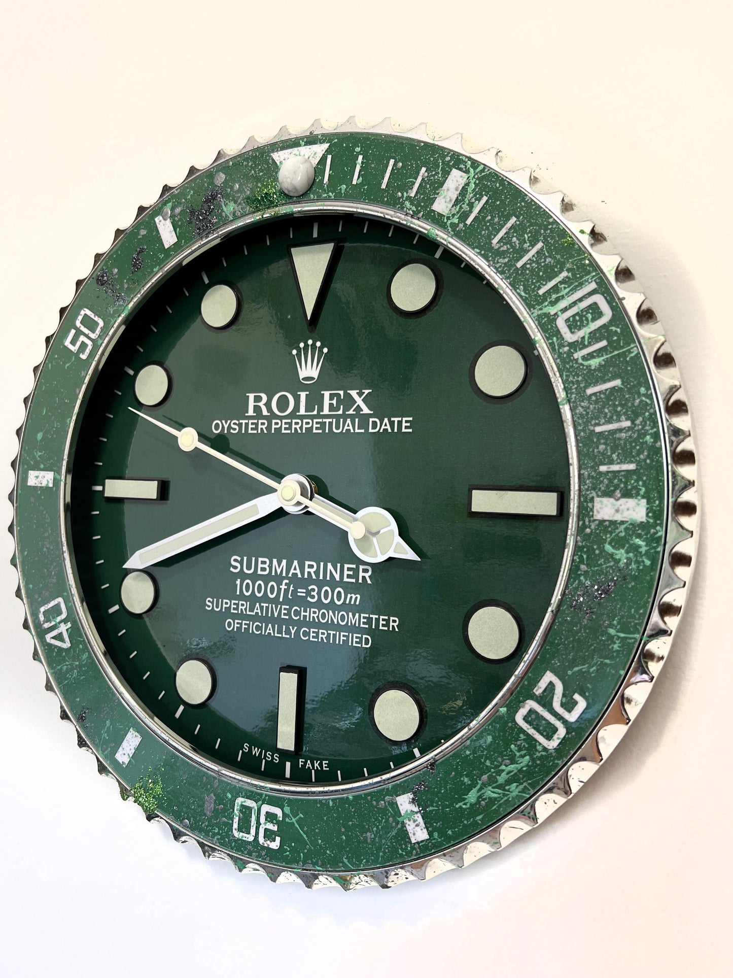 Orologio Sub Classic Green Custom da Parete X