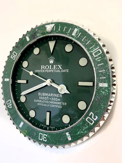 Orologio Sub Classic Green Custom da Parete X