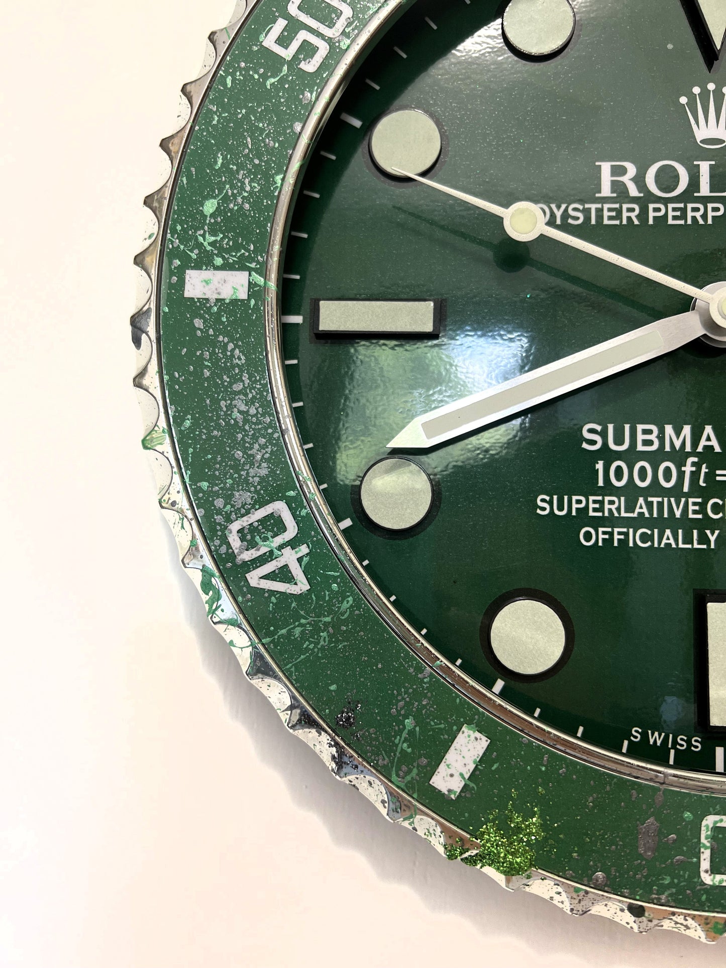 Orologio Sub Classic Green Custom da Parete X