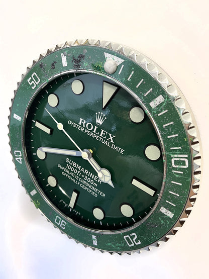 Orologio Sub Classic Green Custom da Parete X