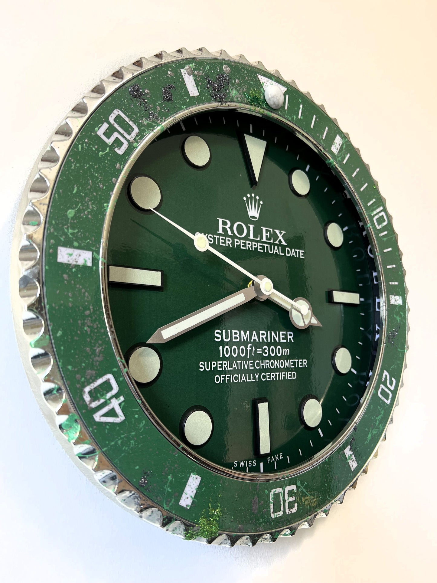 Orologio Sub Classic Green Custom da Parete X