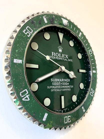Orologio Sub Classic Green Custom da Parete X