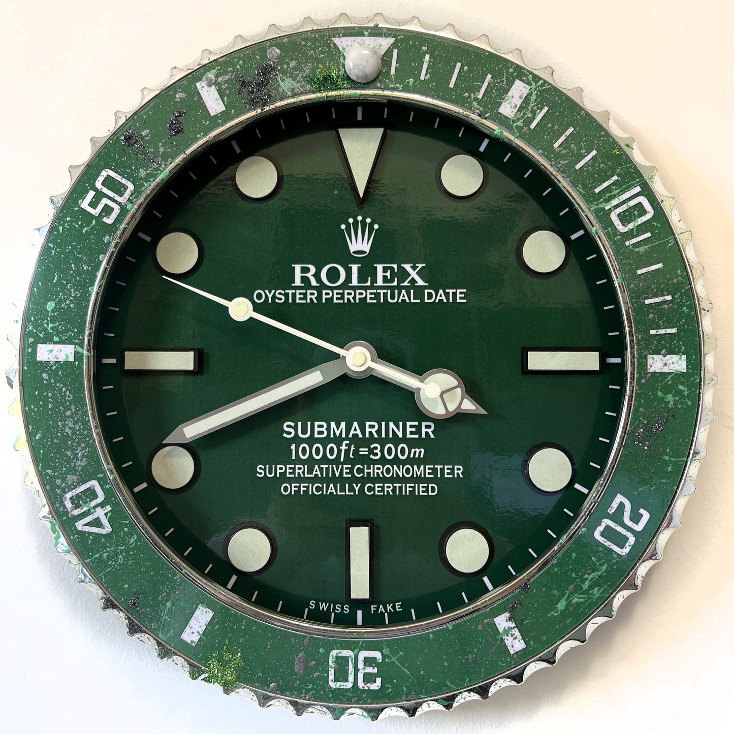 Orologio Sub Classic Green Custom da Parete X