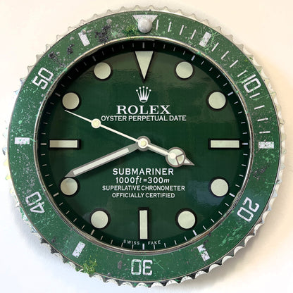 Orologio Sub Classic Green Custom da Parete X