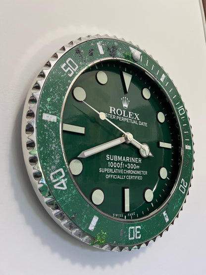 Orologio Sub Classic Green Custom da Parete X