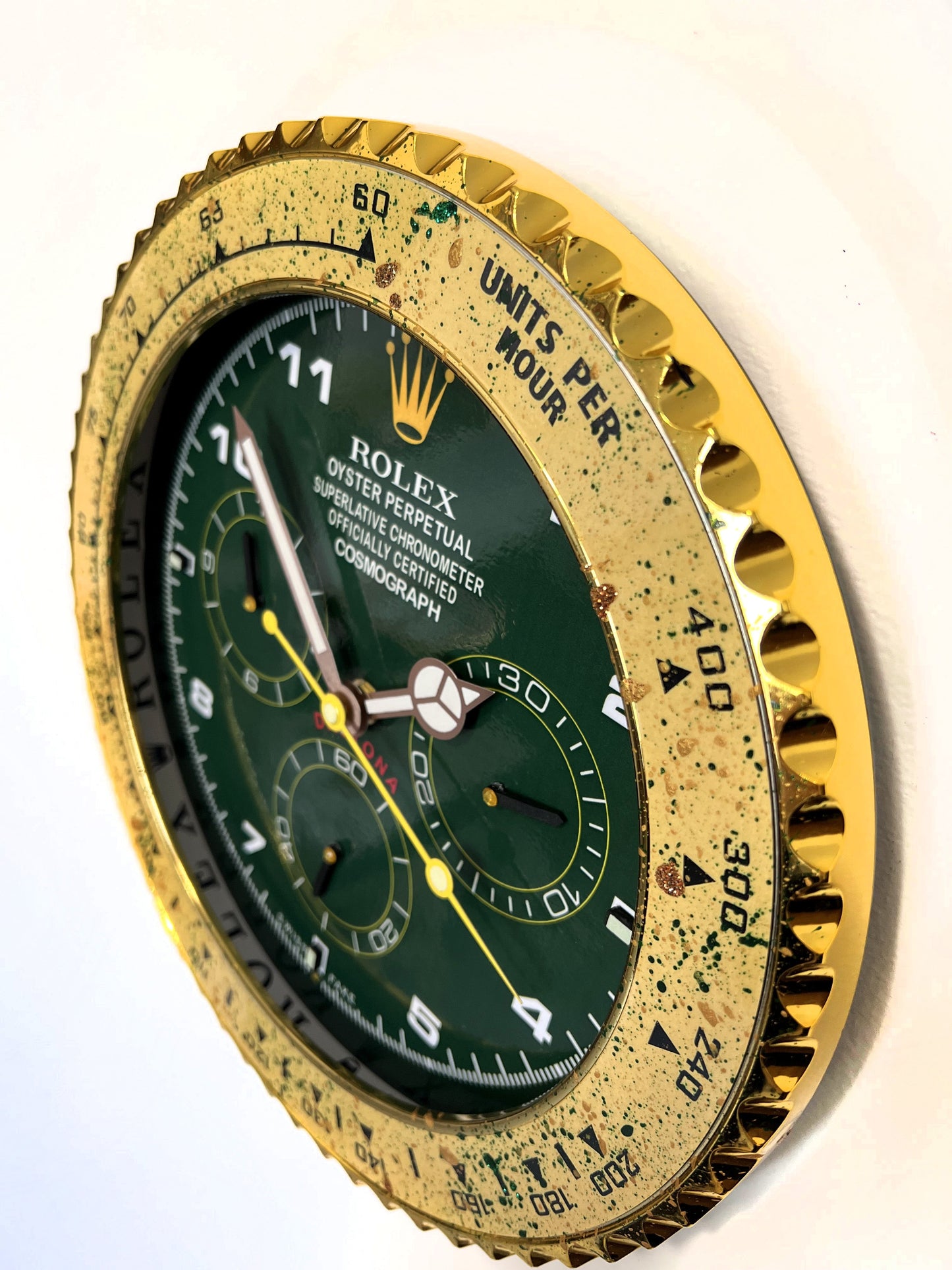Orologio Day Green Gold Custom da Parete X