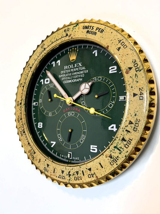 Orologio Day Green Gold Custom da Parete X