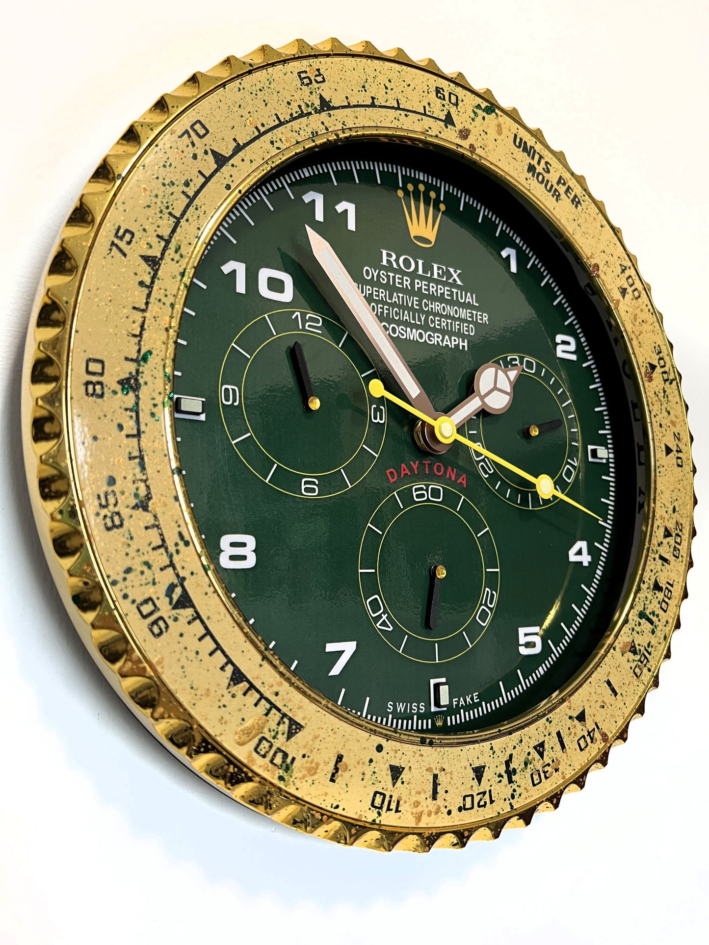 Orologio Day Green Gold Custom da Parete X