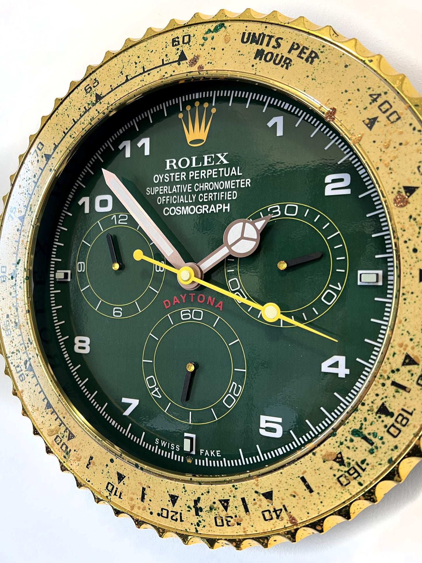 Orologio Day Green Gold Custom da Parete X