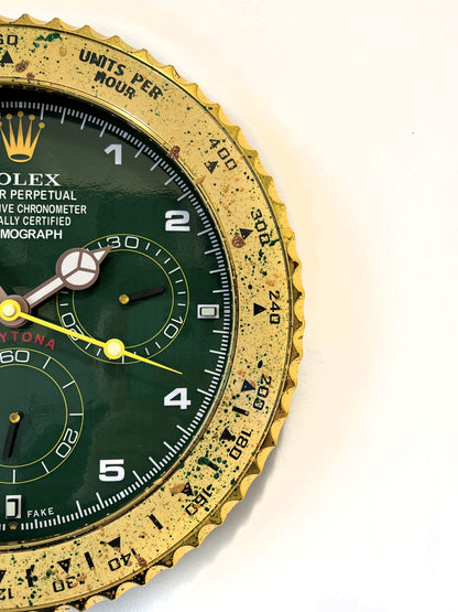Orologio Day Green Gold Custom da Parete X