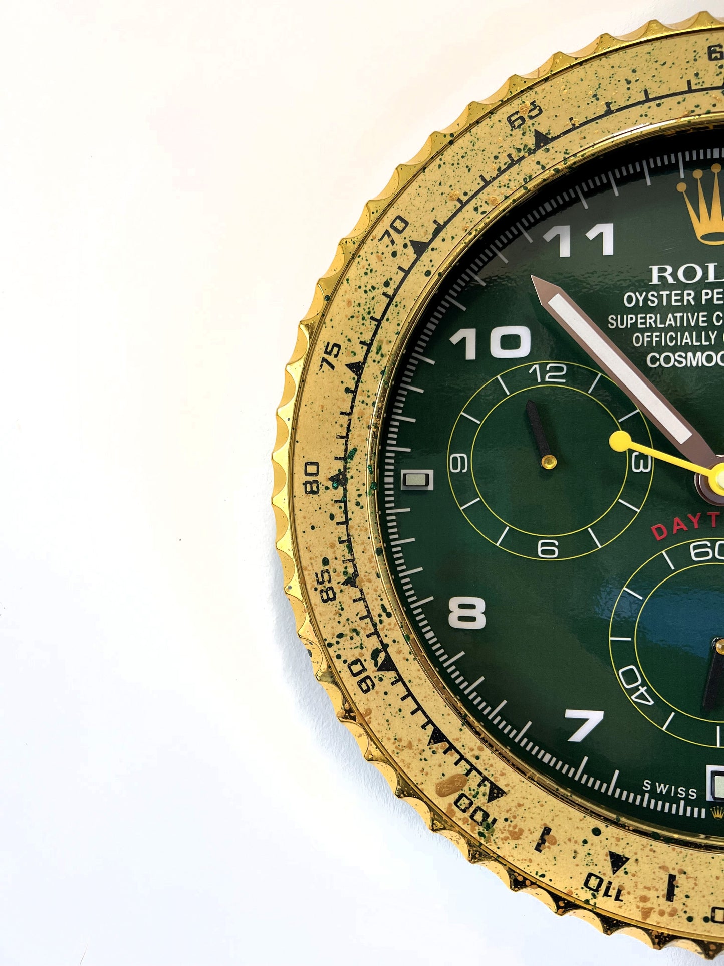 Orologio Day Green Gold Custom da Parete X