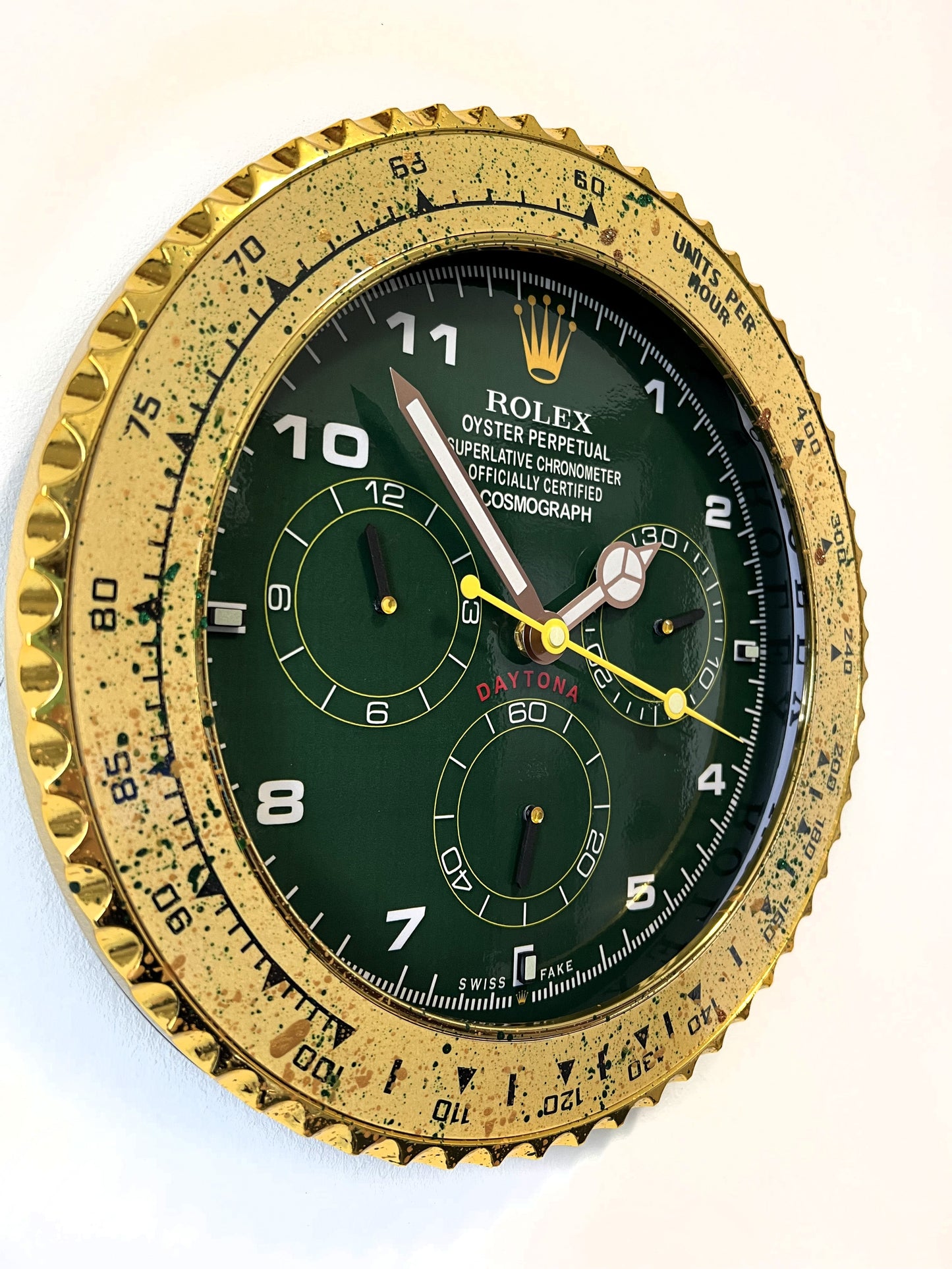 Orologio Day Green Gold Custom da Parete X