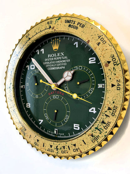 Orologio Day Green Gold Custom da Parete X
