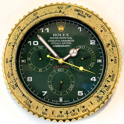 Orologio Day Green Gold Custom da Parete X
