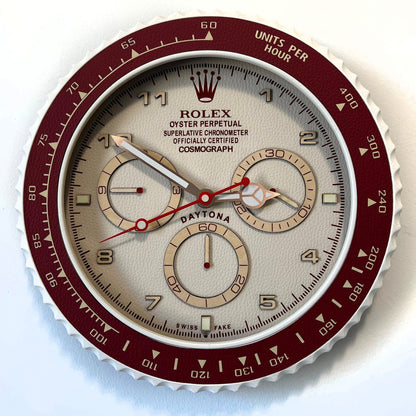 Orologio Day Bordeaux Leather Custom da Parete X