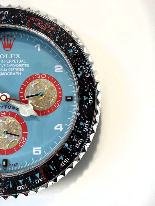 Orologio Day Dirty Blue Custom da Parete X