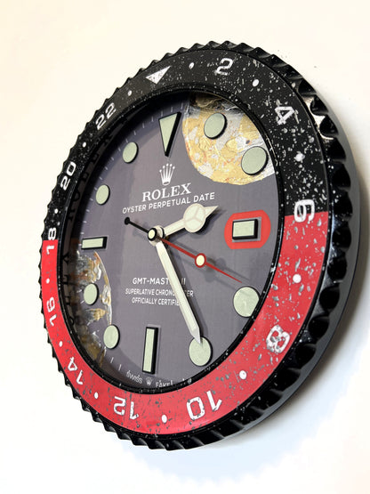 Orologio GMT Fake World Custom da Parete X