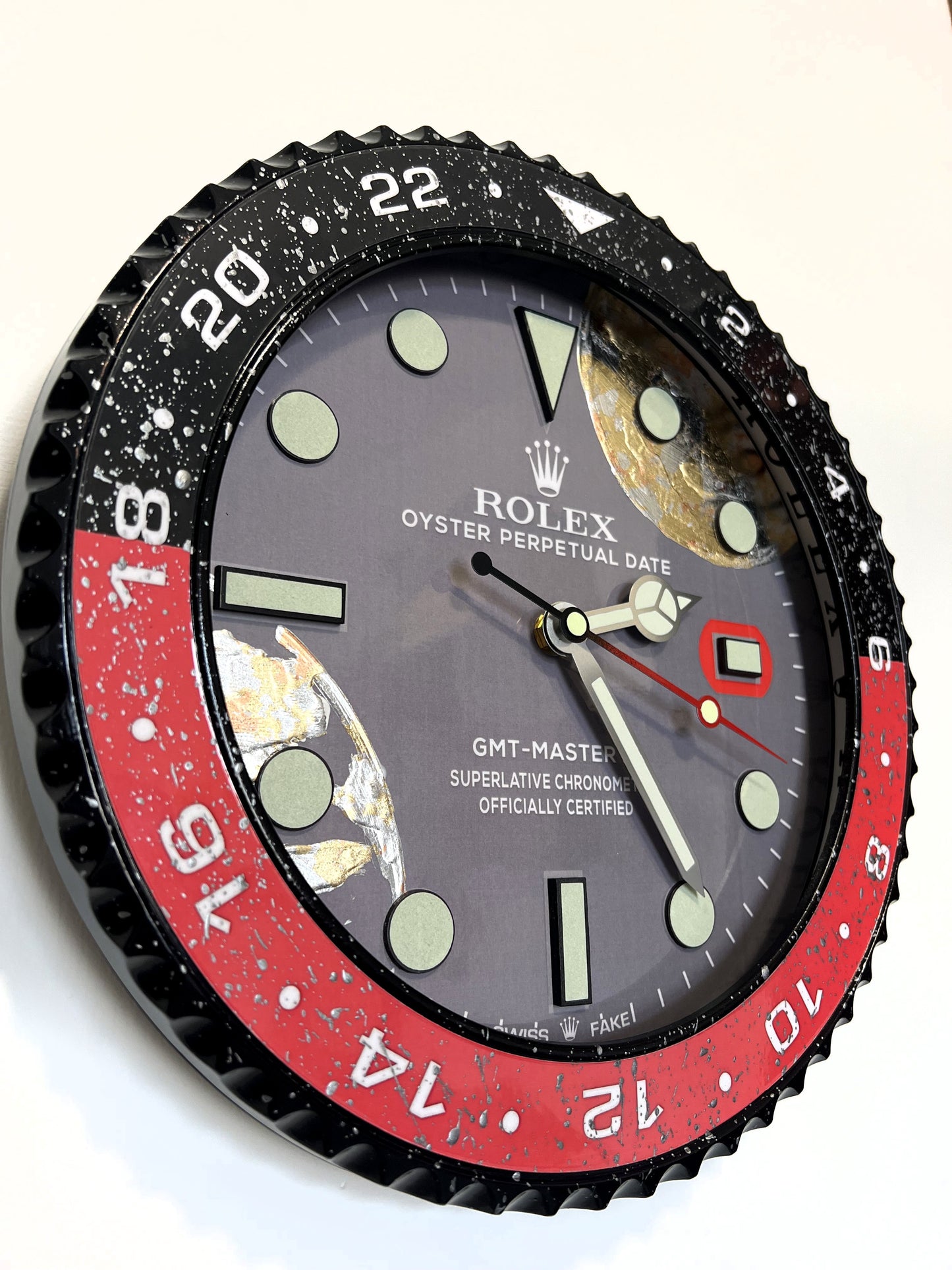 Orologio GMT Fake World Custom da Parete X