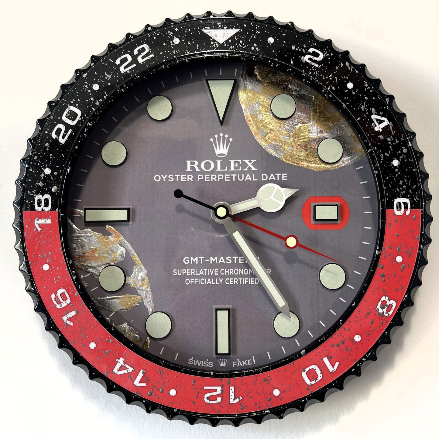 Orologio GMT Fake World Custom da Parete X