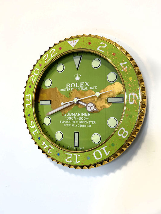 Orologio Sub Pistacchio Custom da Parete X