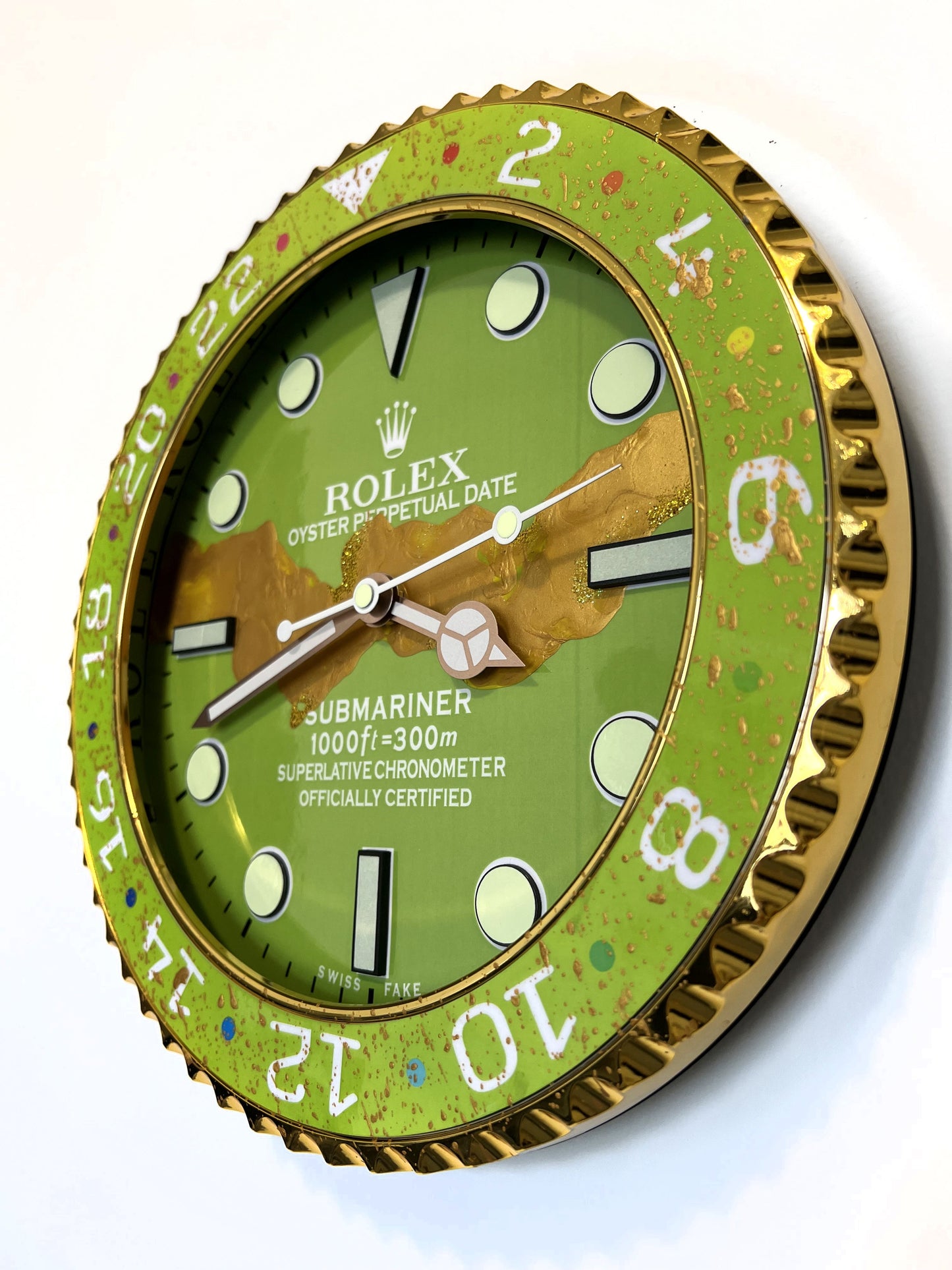 Orologio Sub Pistacchio Custom da Parete X