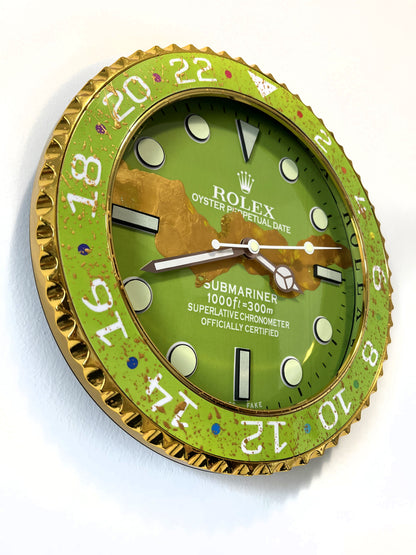 Orologio Sub Pistacchio Custom da Parete X
