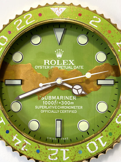 Orologio Sub Pistacchio Custom da Parete X