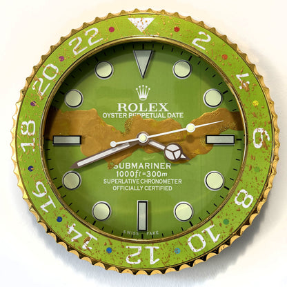 Orologio Sub Pistacchio Custom da Parete X