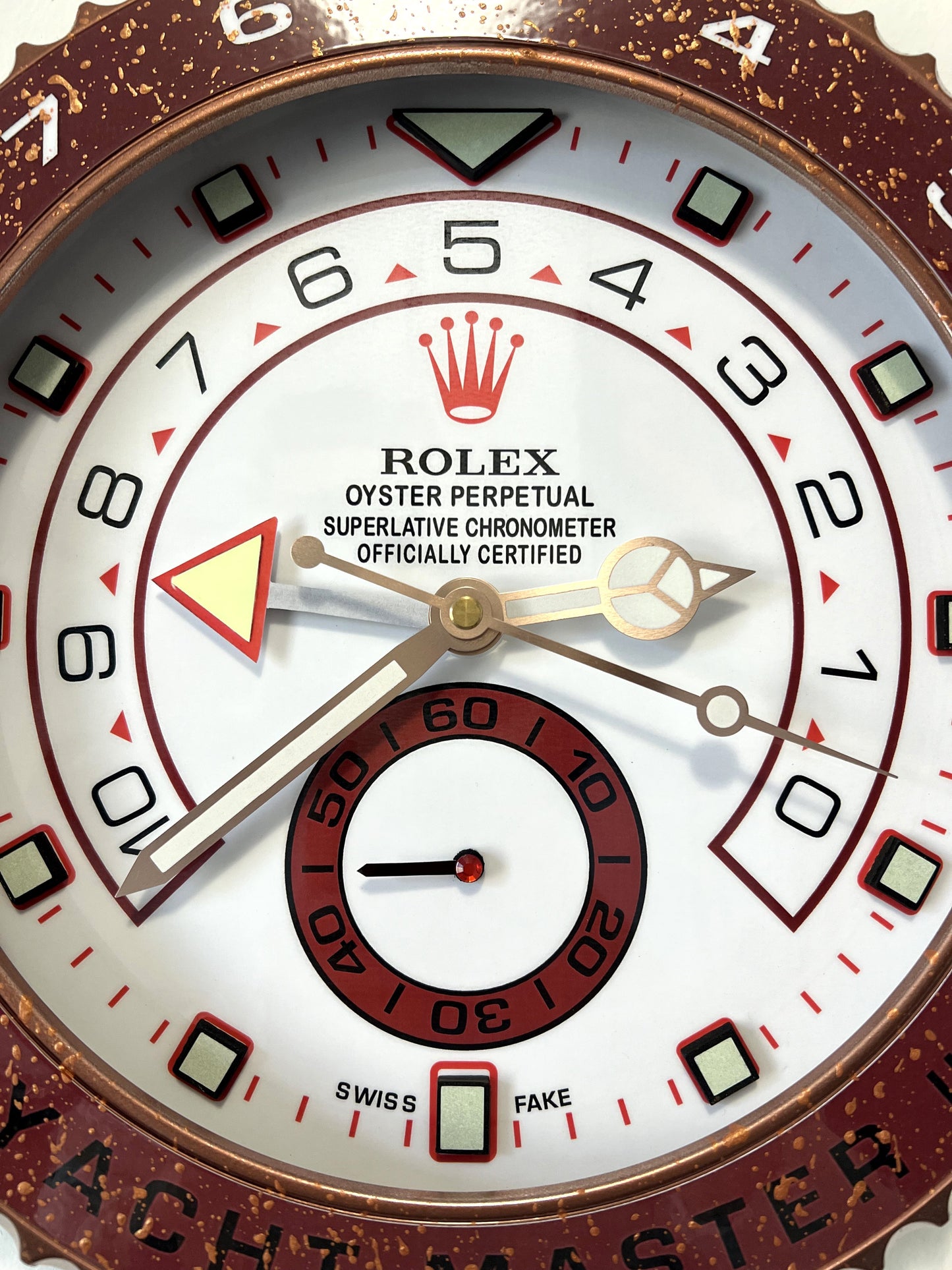 Orologio Yacht Bordeaux Lake Custom da Parete X